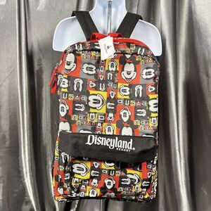 Disneyland Resort EXCLUSIVE Backpack Mickey Mouse Expression Faces Checkered NWT